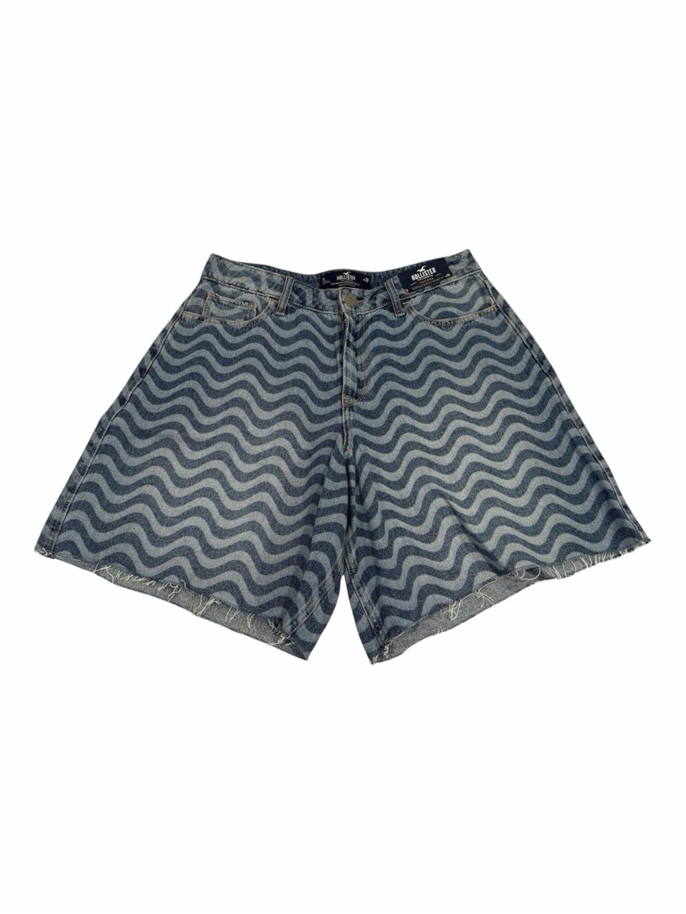 Hollister Vintage Baggy Shorts Womens Denim Wide Wavy High Rise 9 Y2K Style‎ NWT